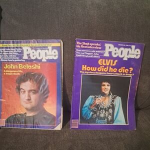 Vintage People Magazine Set - Purple and Blue Covers